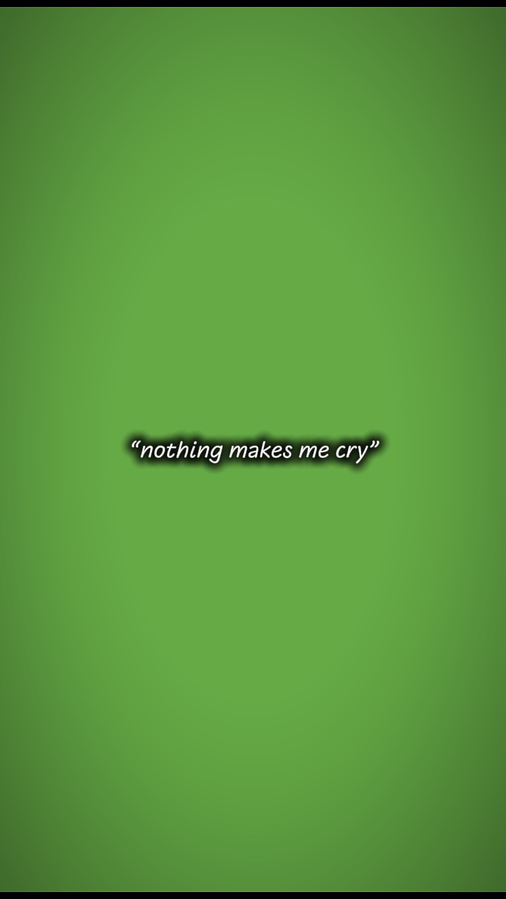 Nada me faz chorar