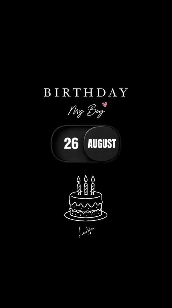 CUMPLEAÑOS HIJO 26 DE AGOSTO