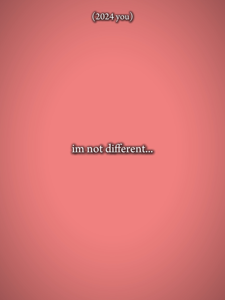 Je ne suis pas différent