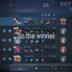 so the winner