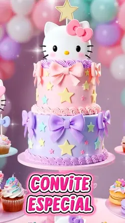 convite hello kitty 
