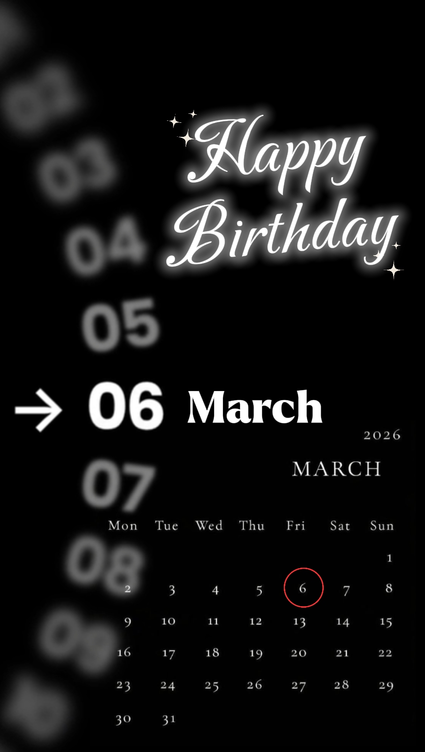 GEBURTSTAG 06 MÄRZ