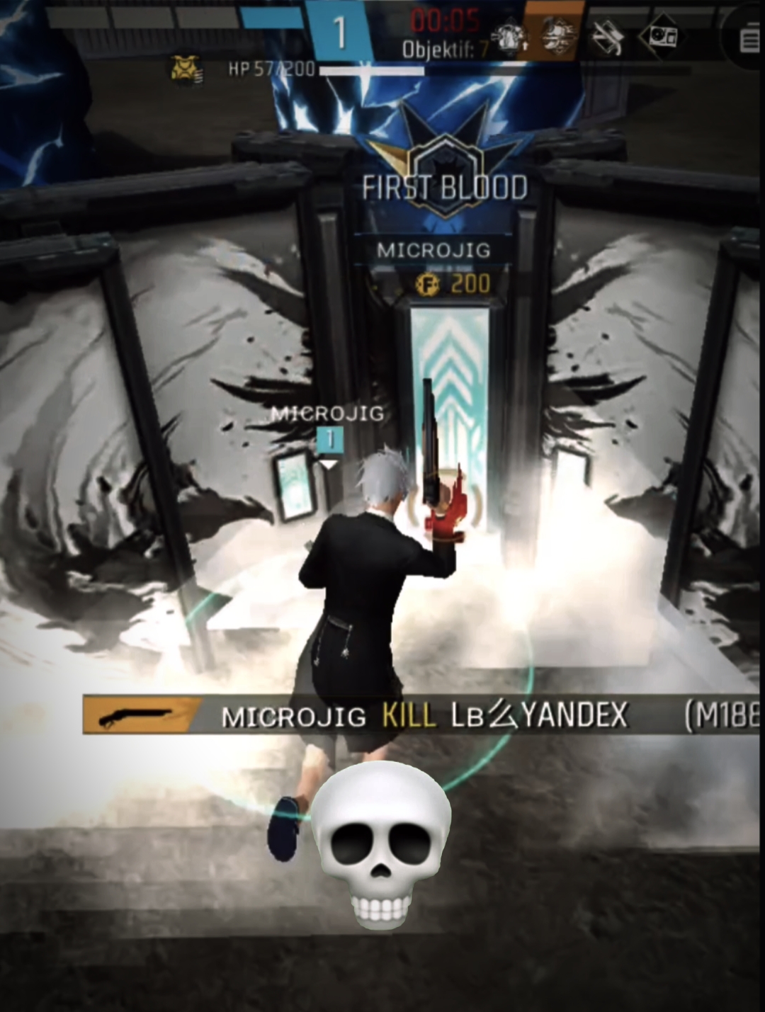 Tendência de rosto de caveira ff 