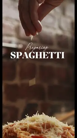 Preparing spaghetti