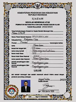Foto Ijazah SMA