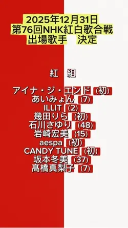 紅白歌合戦出場歌手紹介
