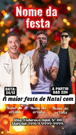 Natal festa editável