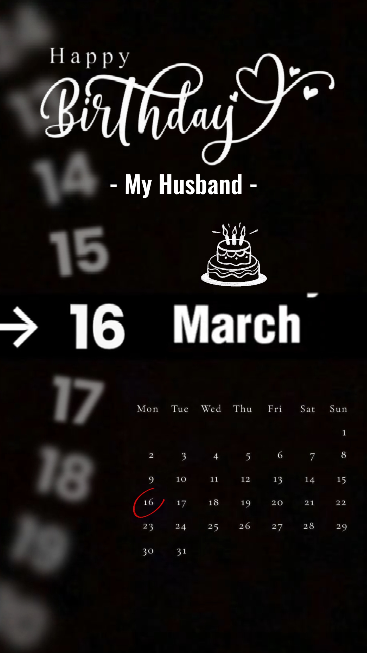 Selamat ulang tahun suami • 16 Mar