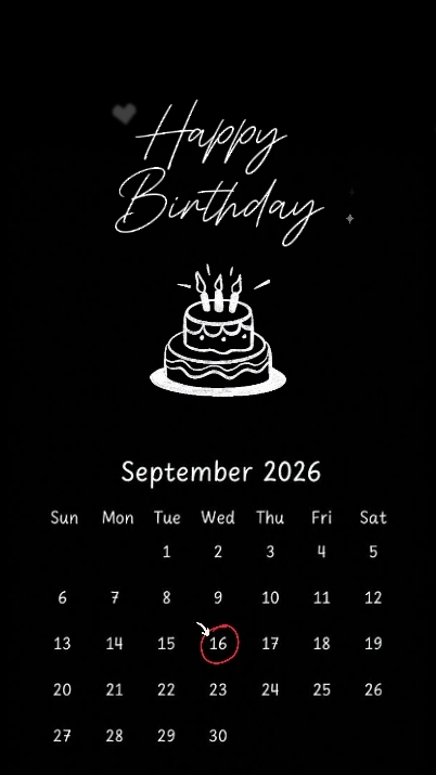 BDAY 16 SEPTEMBER