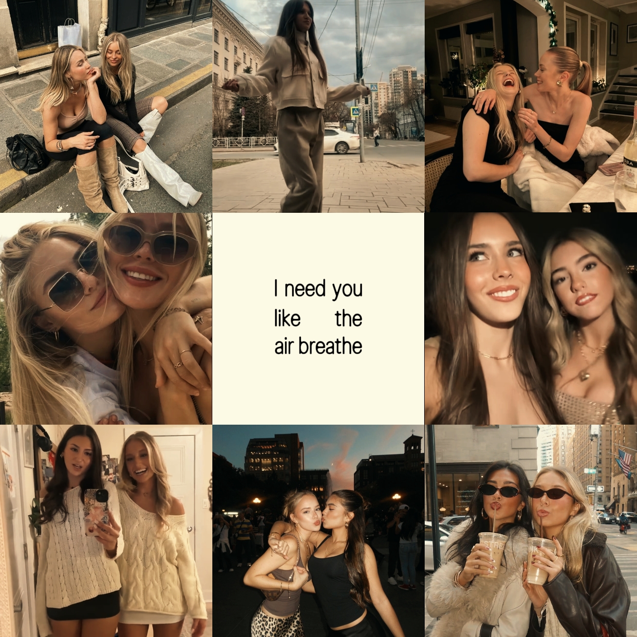 Collage de mejores amigos