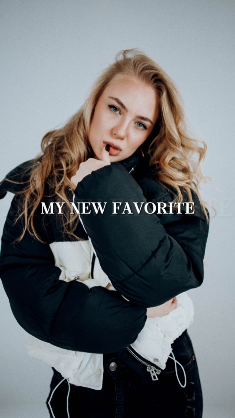 Exibição de produtos de roupas de inverno Estilo TikTok