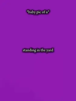 standing in the yard