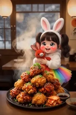   可愛兔兔炸雞塔