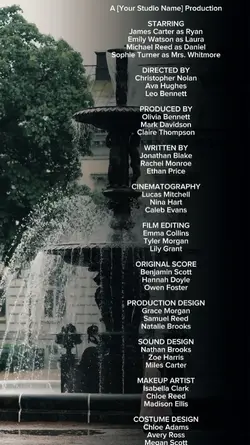 Outro credits film 