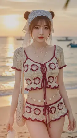 aiชุดว่ายน้ำน่ารัก