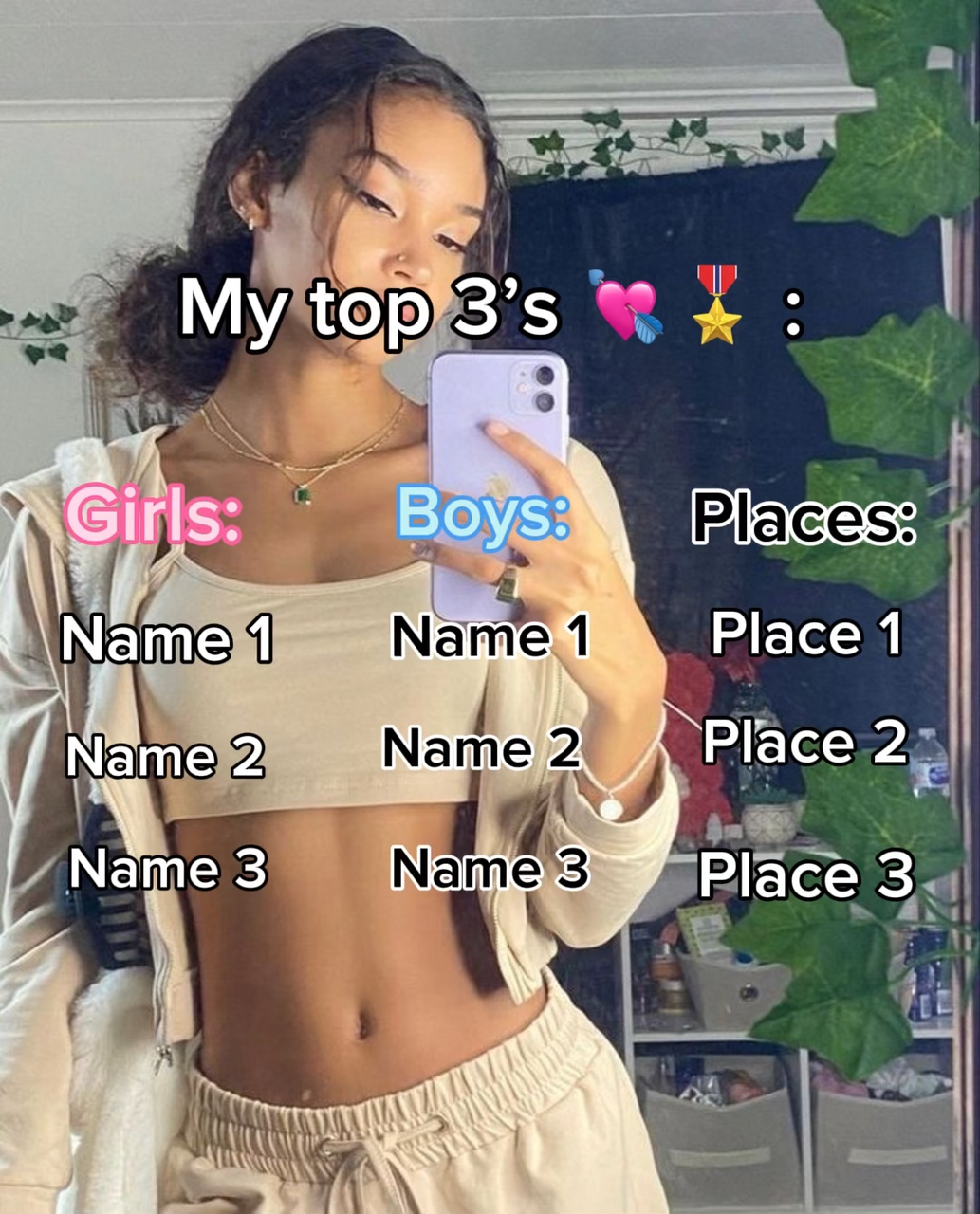 My top 3’s 💘🎖️: