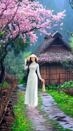 Ghép ảnh hoa đào