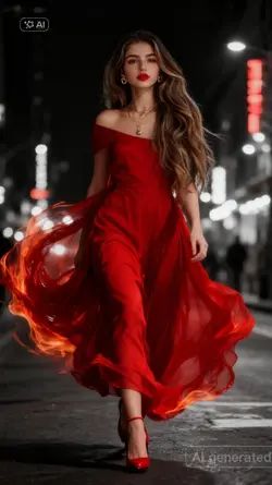 woman in red