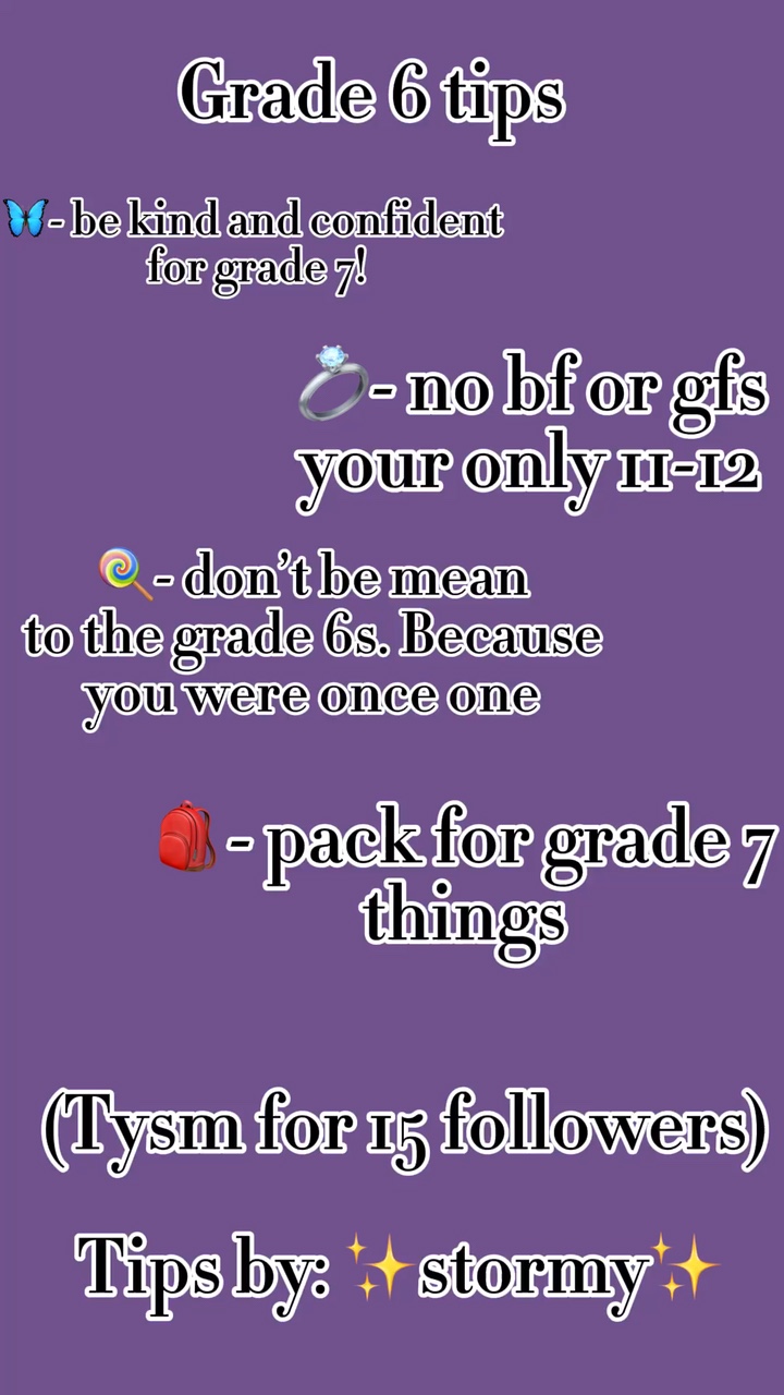 Grade 6 tips