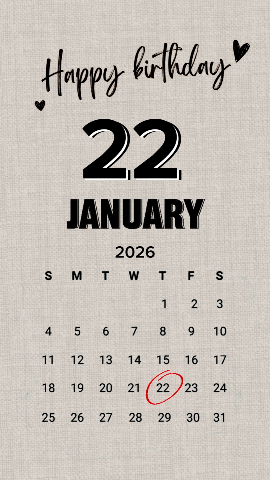 hbd 22 january 2026