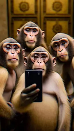 trend monyet selfie