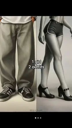 1 girl 2 outfits