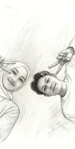 pencil sketsa
