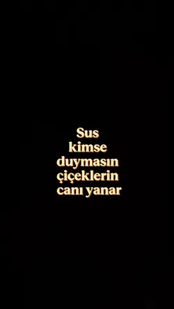 sus kimse duymasin