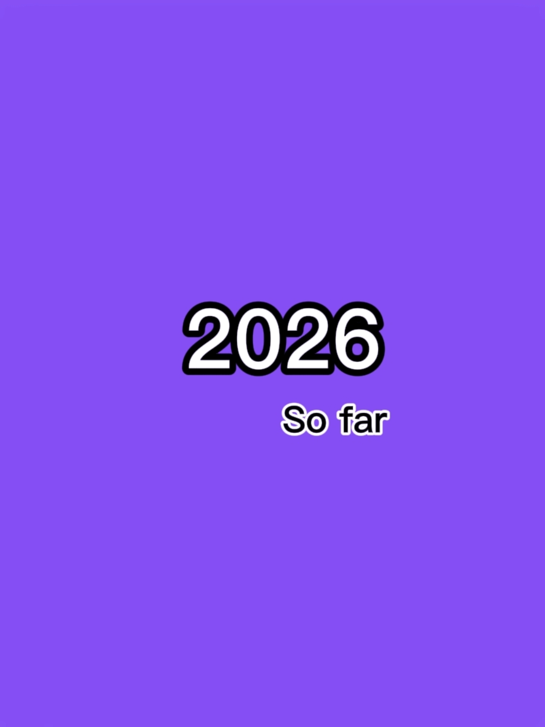 2026 jusqu'à présent