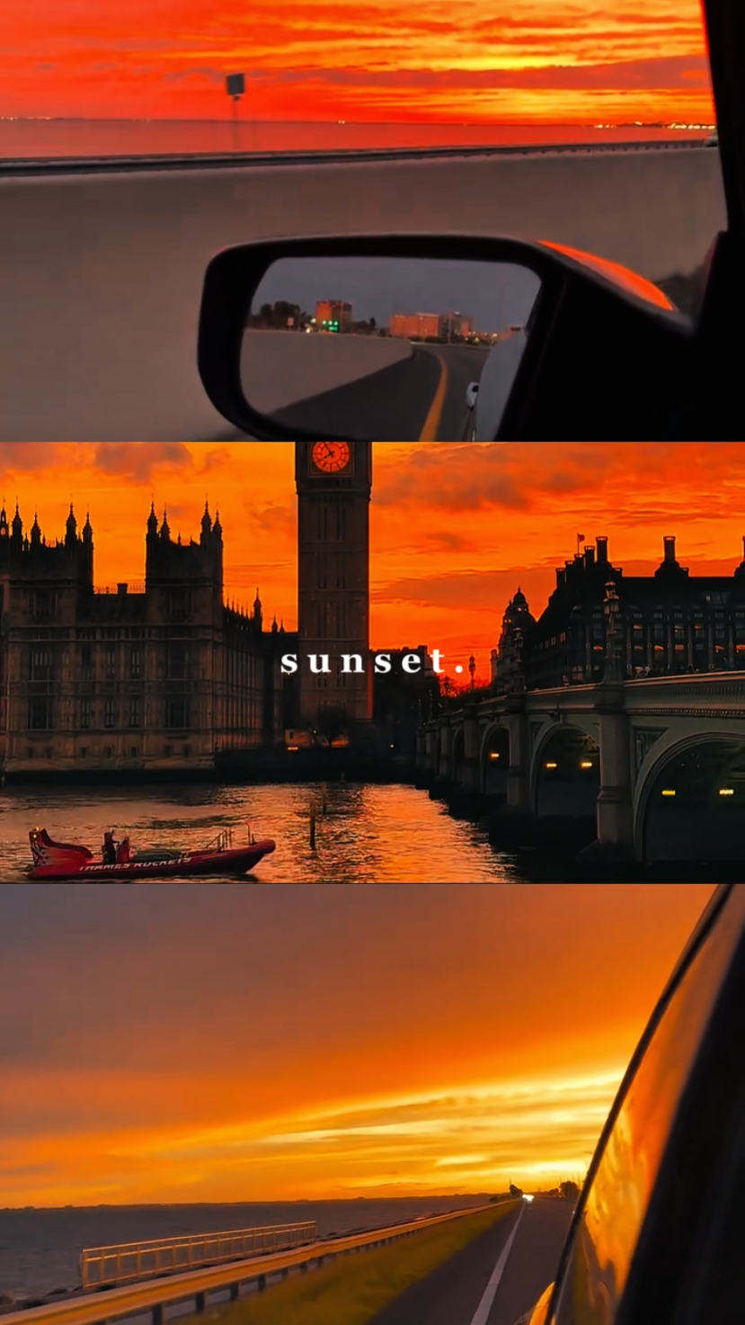 Pôr do sol. 