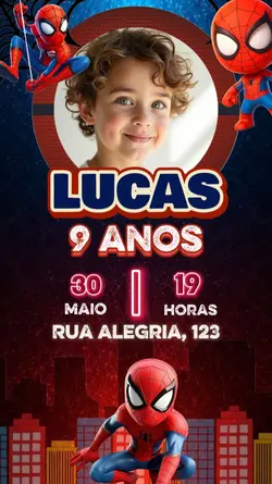 Convite Homem Aranha