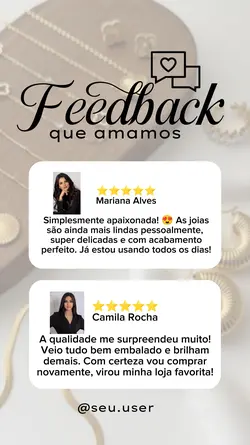 Feedback joalheria