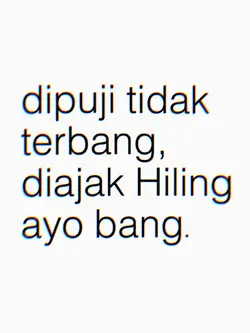 dipuji tidak terbang