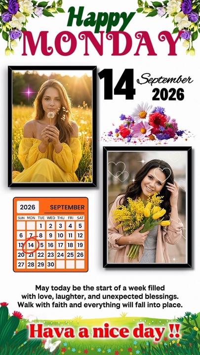 Monday 14 Sep 2026