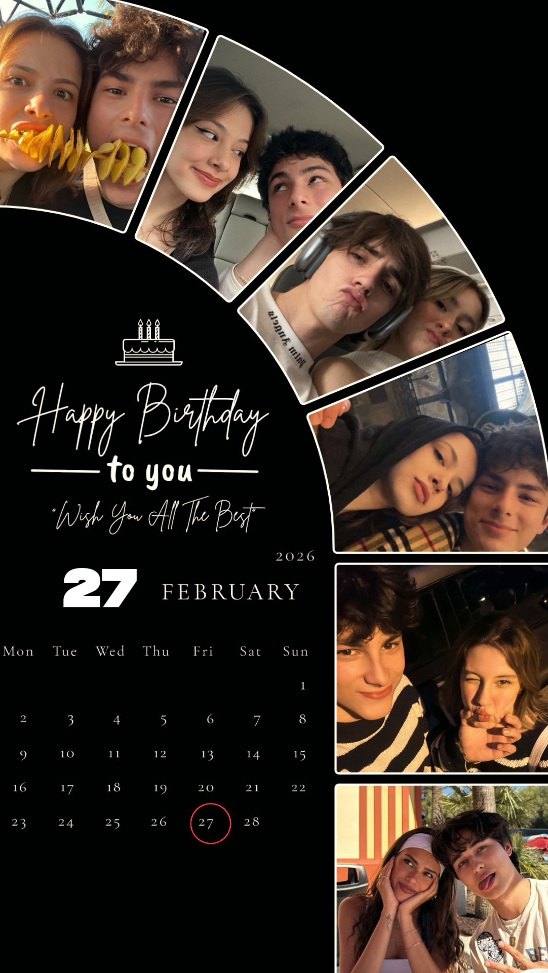 Aniversário 27 de fevereiro Amor