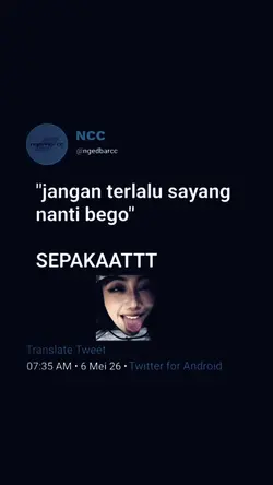 jangn terlalu sayang