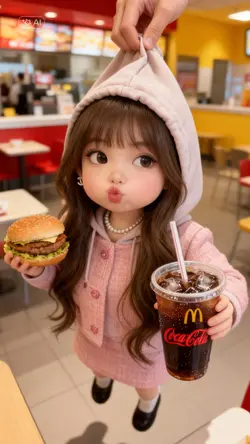 chibi cute burger
