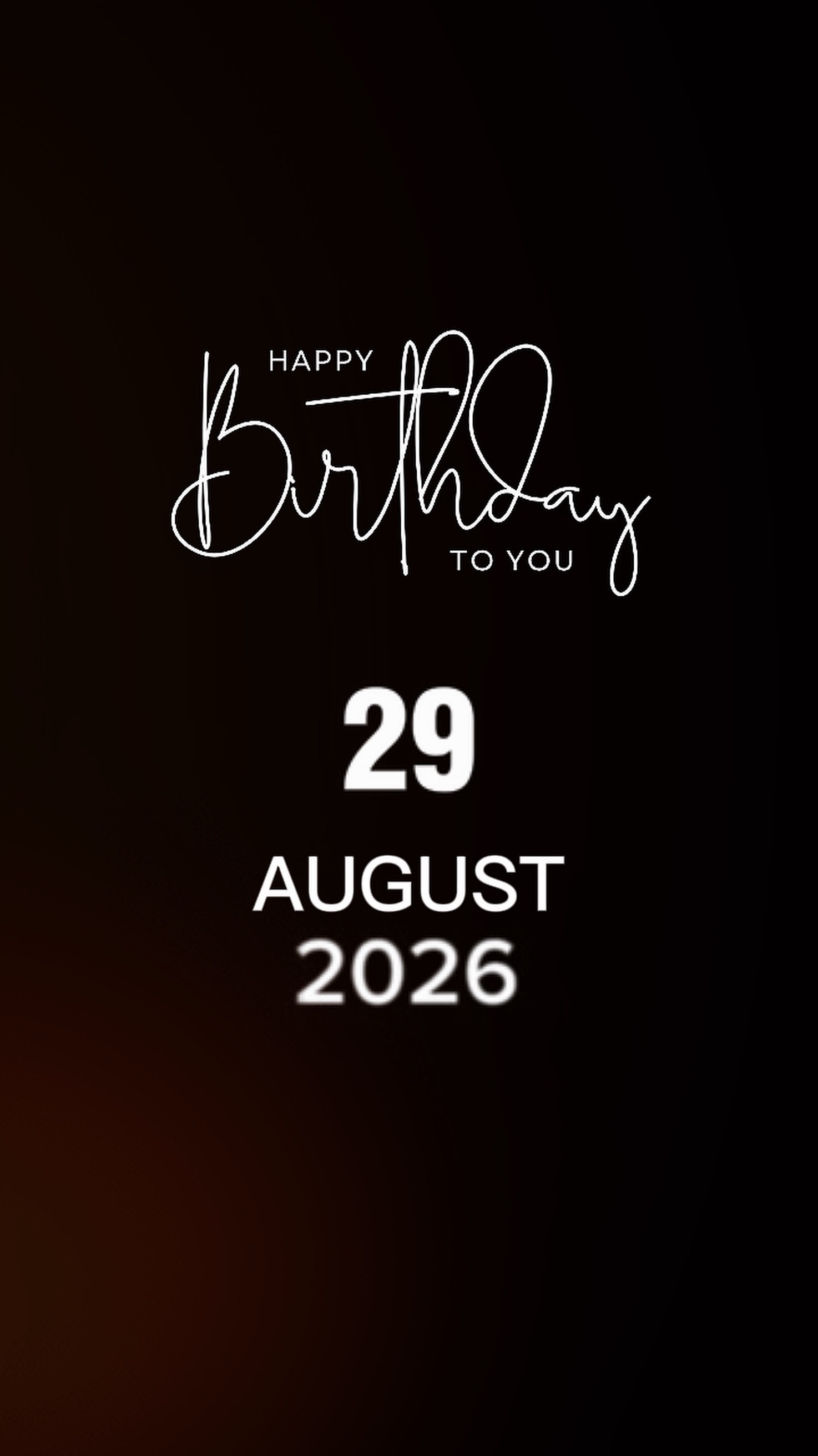 Birthday 29 August