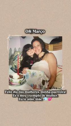 Te amo mãe 