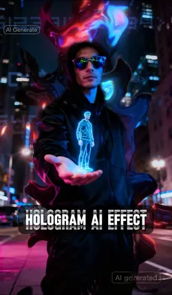 Hologram AI effect 