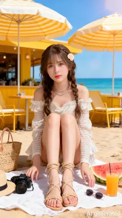 Ghép ảnh đi biển