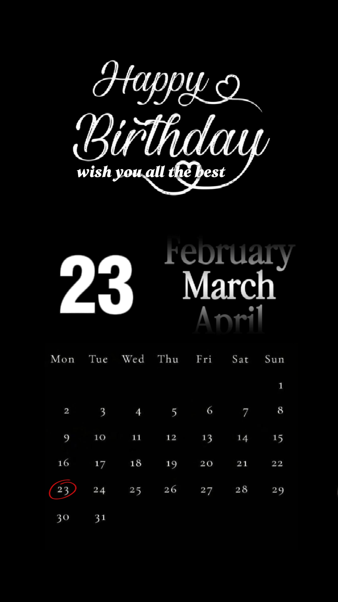 HBD 23 MARS 