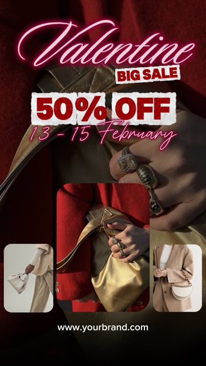Promoción de rebajas de San Valentín