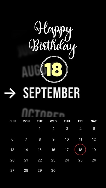BIRTHDAY 18SEPTEMBER