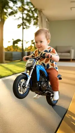 baby ride a bike