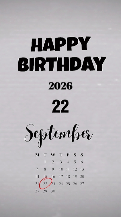 HBD 22 SEPTEMBER