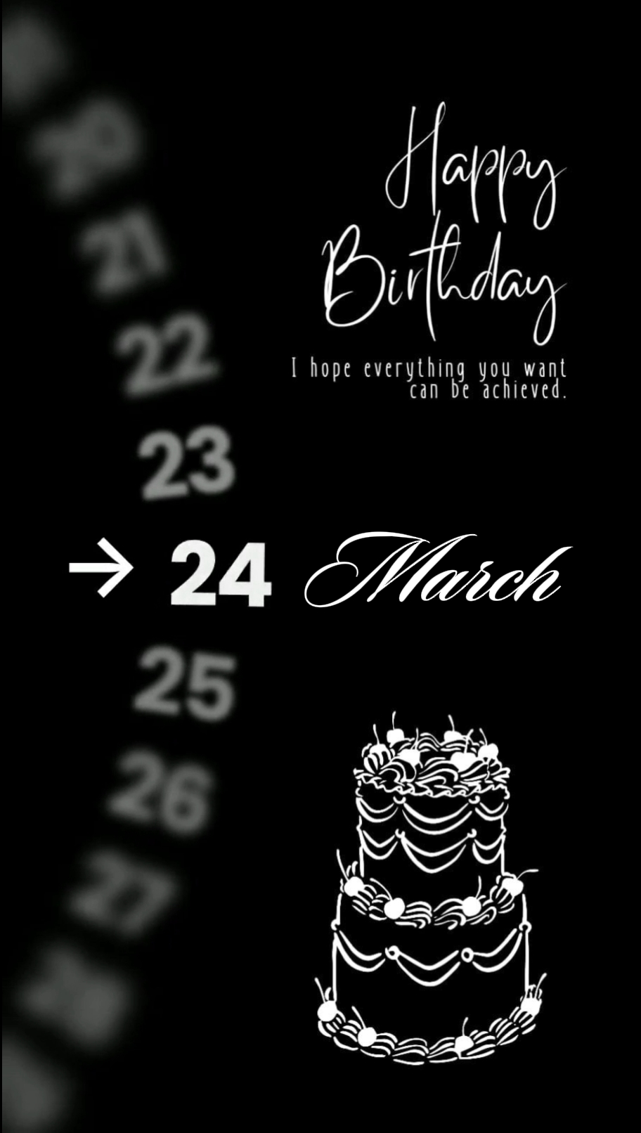 Selamat ulang tahun 24 Maret 2026