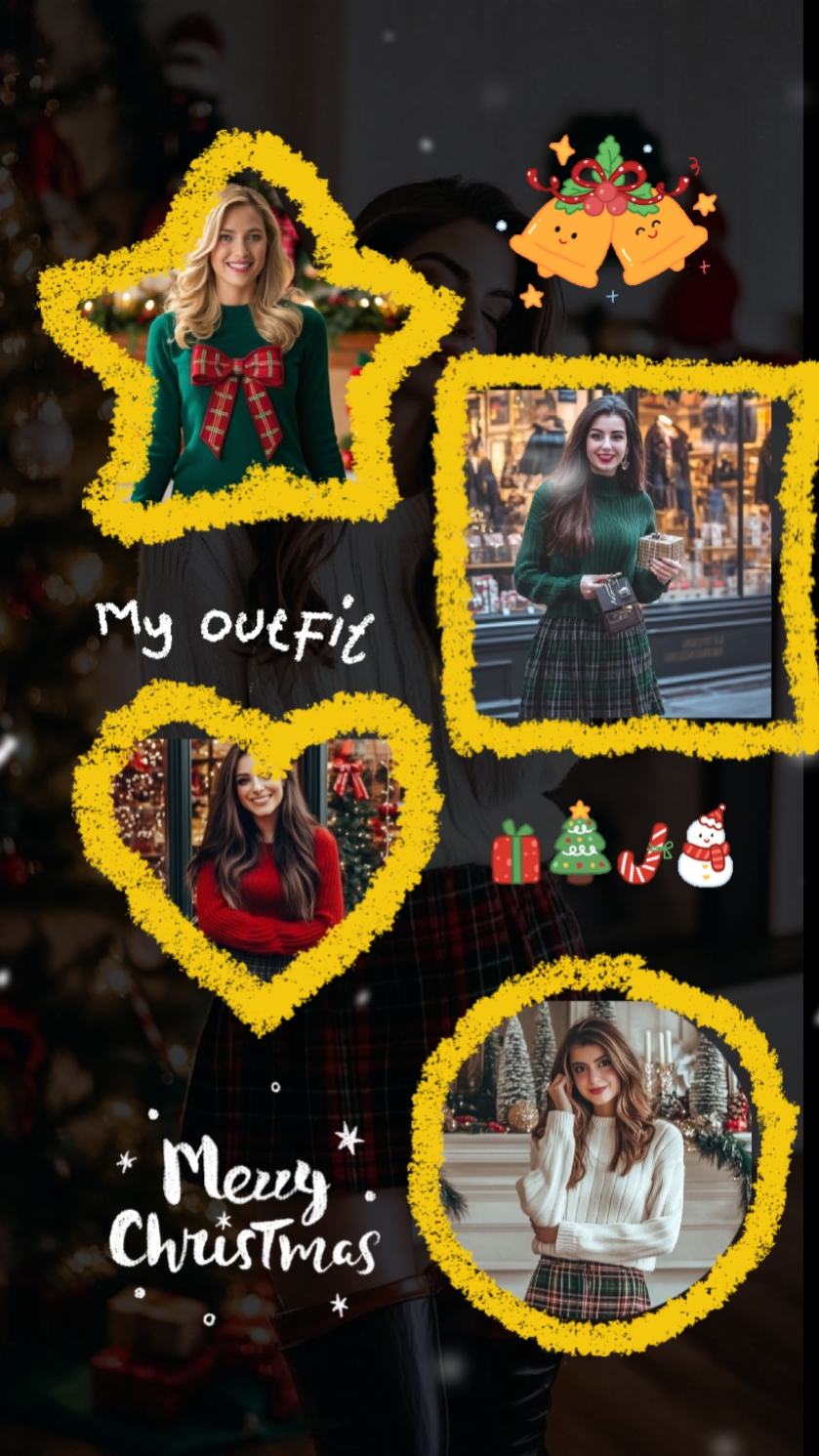 Frame cute xmas