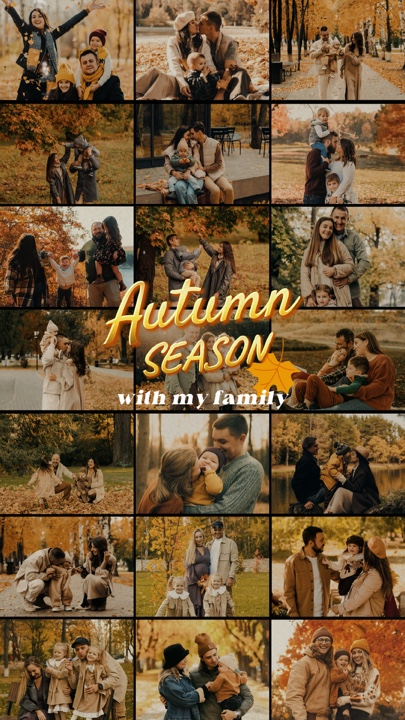 Familia de otoño con