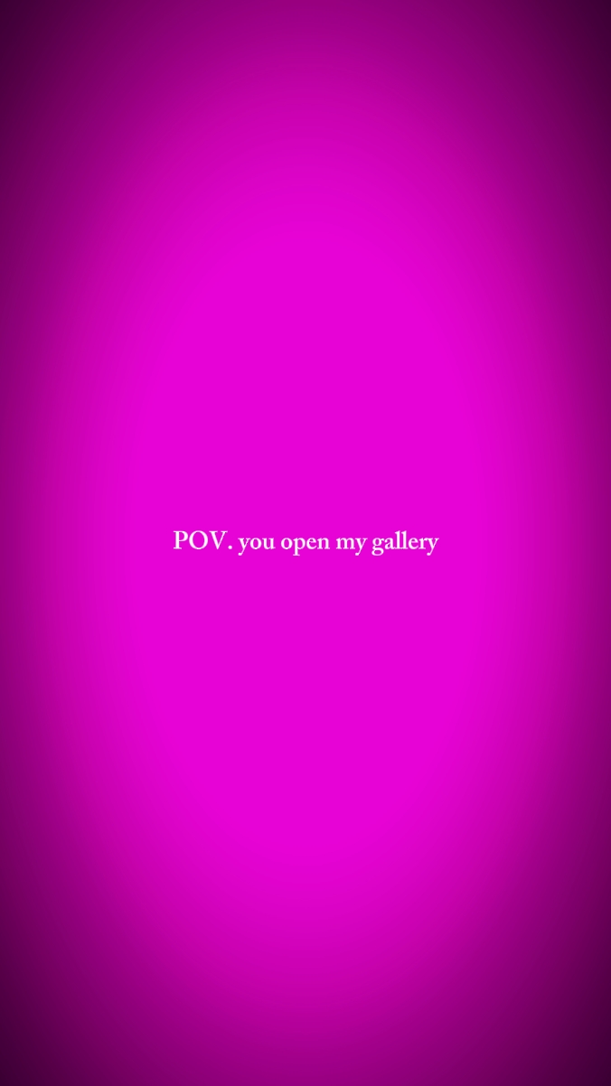 Vous ouvrez ma galerie